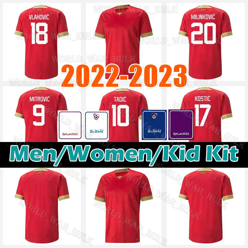 

Serbian soccer jerseys 2022 2023 Serbias jersey A.MITROVIC VLAHOVIC TADIC MILINKOVIC Serbien football shirts SERGEJ KOSTIC JOVIC RACIC RADONJIC shirt 22 23 Serbien, Men 2022 jersey(sai er wei ya)