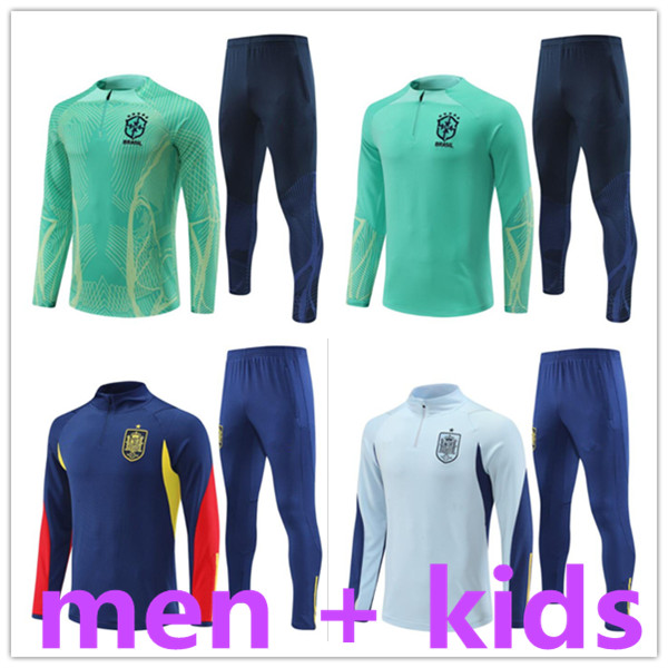 

maglia brasile Jerseys brazil brasil Spain tracksuits training chandal 22 23 soccer futbol kit football retro survetement foot men and kids tuta maillot camiseta