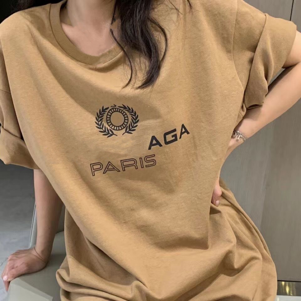 

2023 summer mens and womens T Shirt fashion short sleeved Paris casual loose cotton Shirts, White