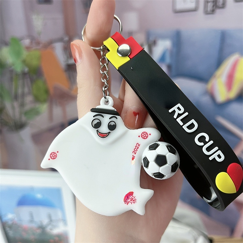 

Collectable New keychain pendant Creative Sports 2022 Qatar World Cup mascot bag hanging small gifts