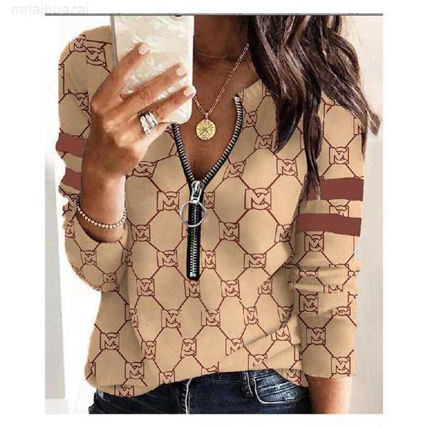 

Women' T-shirt Ss New Fashionable Womens High-quality Temperament All-match Stand Collar Neck Shirt Ice Silk Small Shirt Was Thin Jacquard Knitted59c5, Brown
