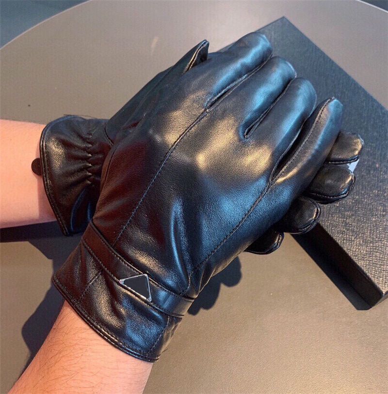 

Mens Designer Gloves Winter Leather Glove Fleece Touch Screen Rex Sheep Sheepskin Coldproof Thermal Sheepskin Sub Finger Gloves P Nylon