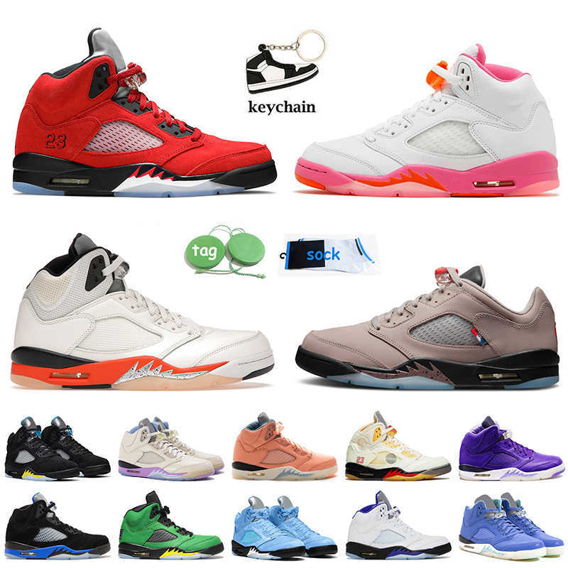 

Top Quality Women Mens Jumpman 5 5s Basketball Shoes Raging Bull Pinksicle Shattered Backboard s UNC University Blue Aqua Green Bean, B29 raging bull 40-47