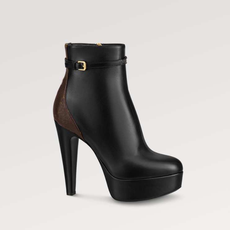 

Luxury Afterglow Platform Ankle Boot Womens Leather Chunky Platform Ankles Boots Lady Fashion High Heel Booties