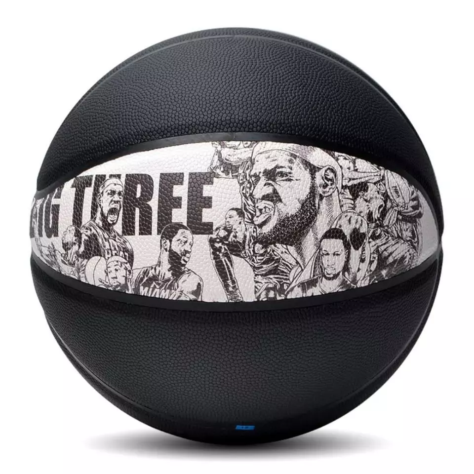 

Balls custom official size 7 black PU leather indoor outdoor basketball wholesale