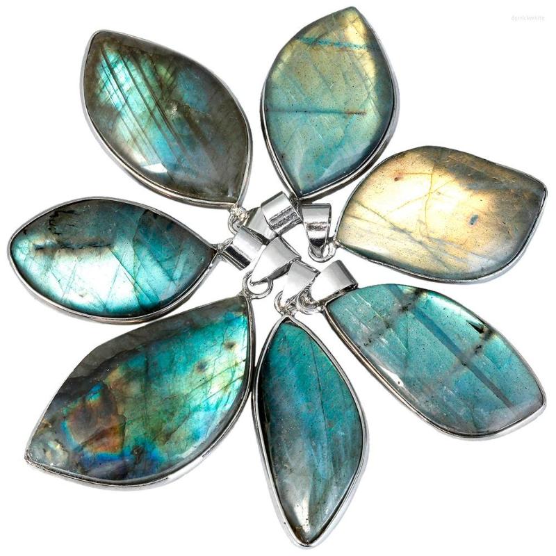

Pendant Necklaces TUMBEELLUWA Natural Irregular Shape Labradorite Healing Crystal Chakra Reiki Fit Necklace