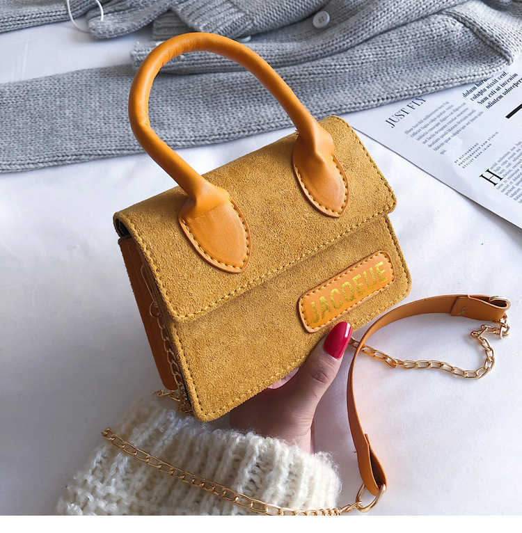 

Design Bag Factory Wholesale and Retail Bag Women's New Korean Fashion Frosted Portable One Shoulder Net Red Same Msenger, Yellow