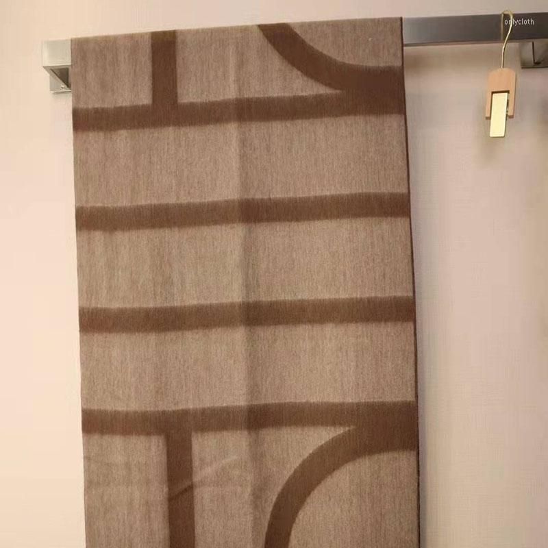 

Scarves 2023 Winter Pure Wool Scarf Women Men Geometric Letter Cashmere Pashmina Warm
