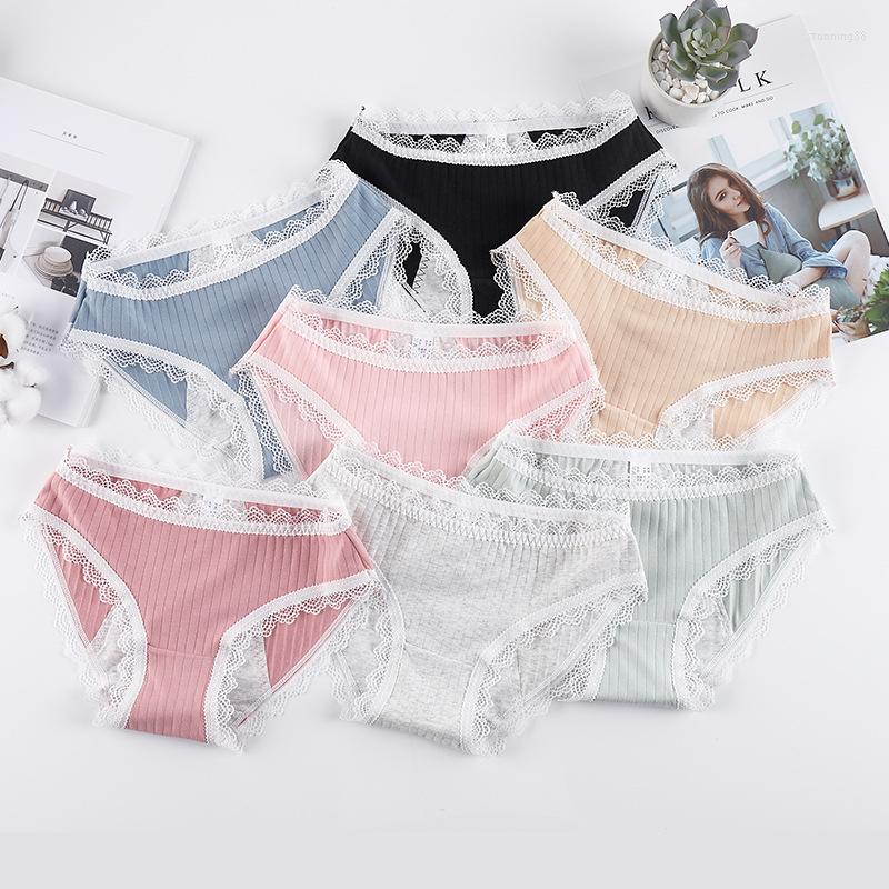 

Women's Panties Cotton Physiological Ladies Briefs Lace Large Size Menstrual Safety Trousers Leak-proof, Black