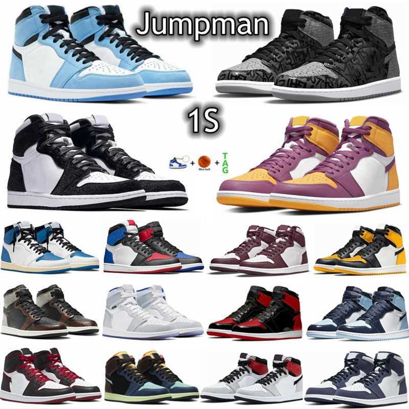 

Size 36-46 mens basketball shoes 1s womens Hyper Royal shadow 2.0 University Blue Bred Twist Green Dark Mocha men trainer sport women, 49