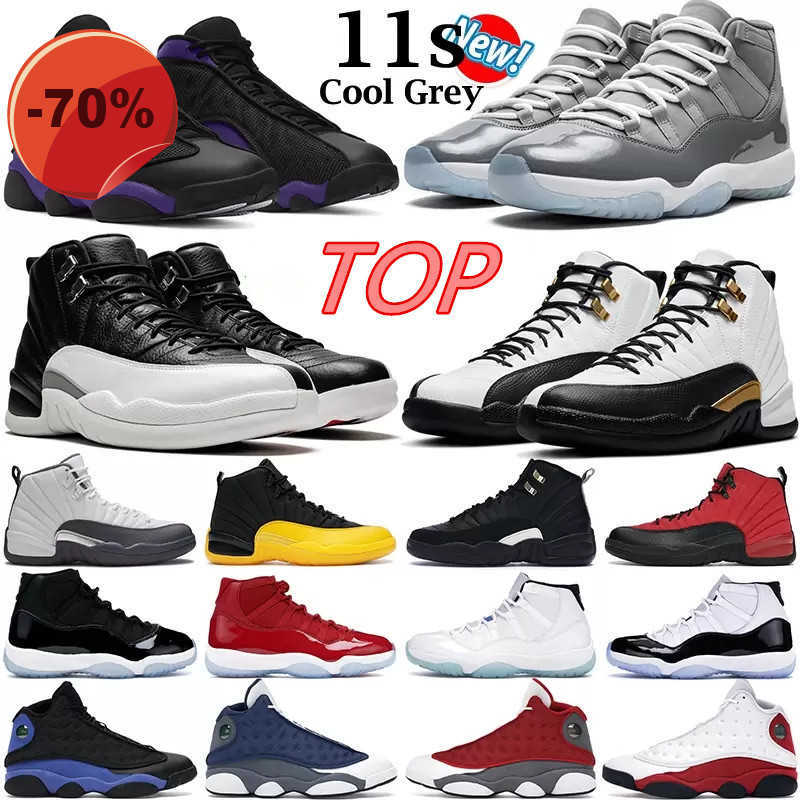 

OG Basketball Shoes men women 12s Playoffs Royalty Taxi Utility Grind Concord 11s Cool Grey Bred Gamma Blue 13s Court Purple Flint Black Cat, Colour 28