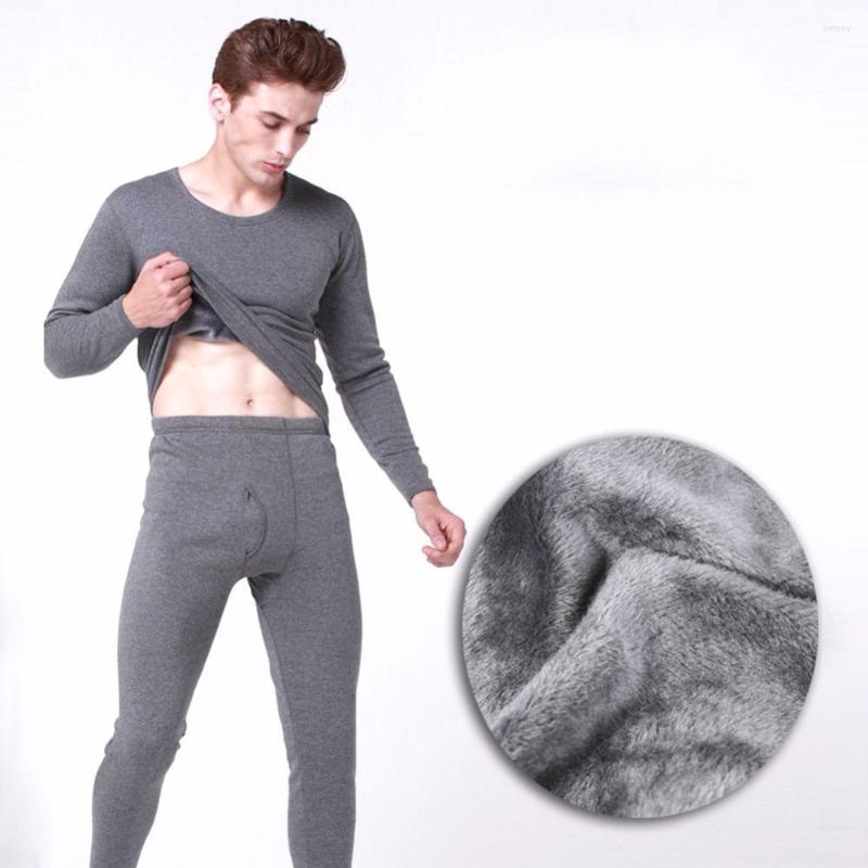 

Men's Thermal Underwear Men's Sets Winter Warm Thick Long Johns, Beige