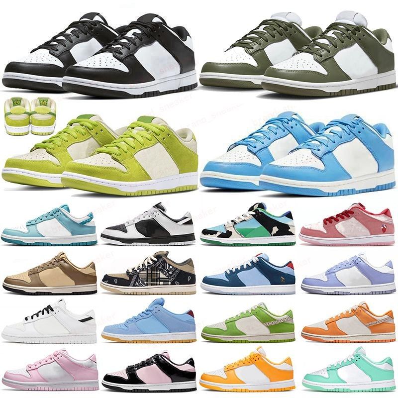 

OG low 2022 men women running shoes Big Size 48 UNC Green Apple Phillies Medium Olive black offs white syracuse dunks lows paisley safari trainers sneakers, Color 23