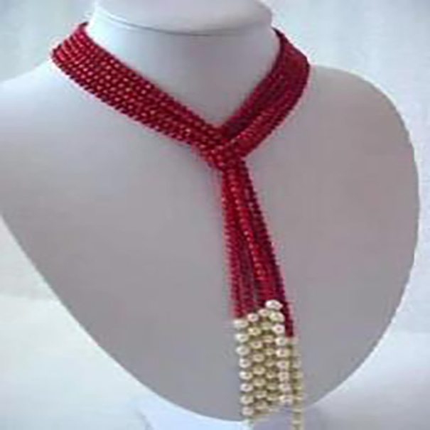 

beautiful Women's jewelry Stunning Red Coral Necklace 50inch