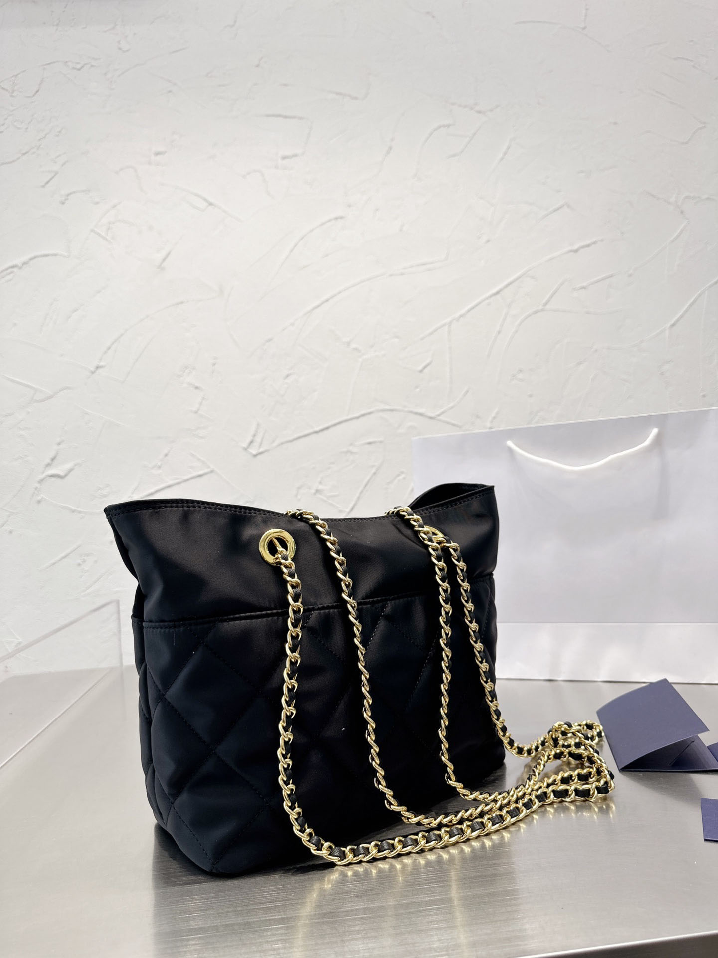 

Nylon Fashion Tote Bags Luxury Women Shopping Bag Designer Shoulder Bag Black Handbag Crossbody Chain Large Capacity Wallet Winter 2022