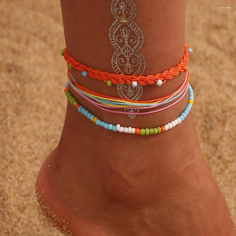

Anklets Vintage Multilayer For Women Boho Moon Star Pendant Anklet Rope Chain Foot Jewelry Summer Beach Ankle Bracelet On Leg