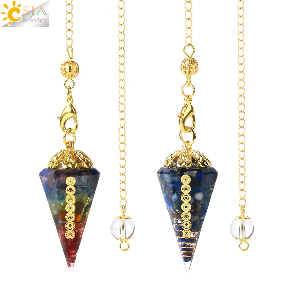 

Crystal Orgonite Reiki Pendulum Healing Energy Meditation Hexagonal Pendant Jewelry