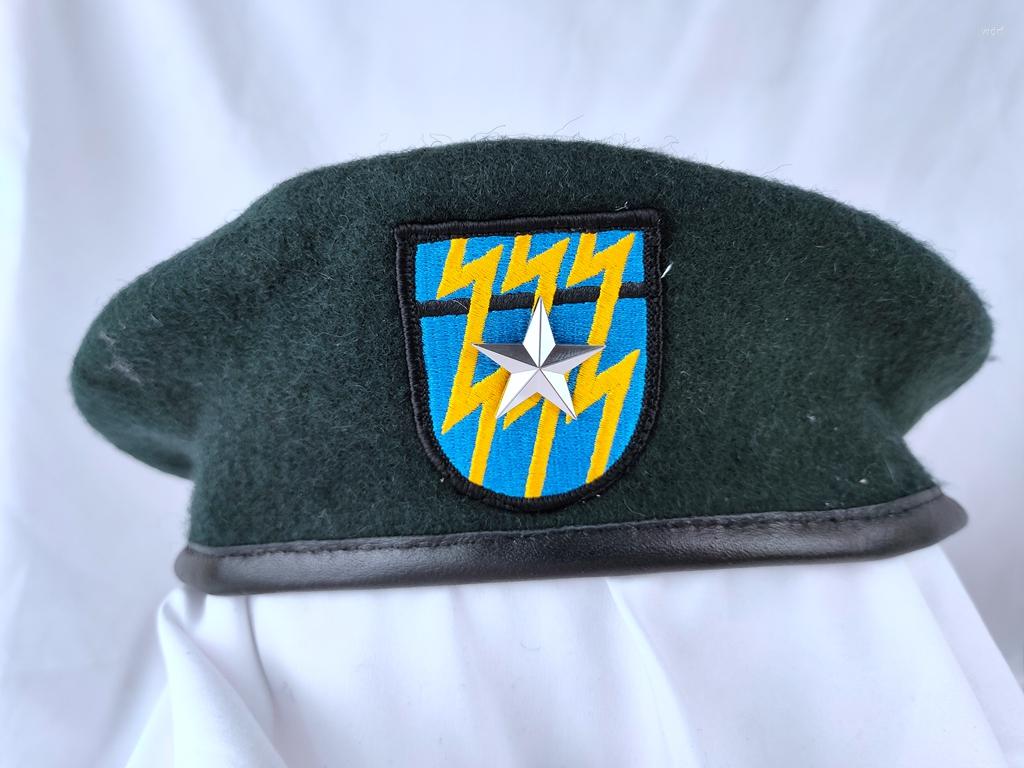 

Berets United States Us Army 12th Special Forces Group Wool Green Beret ONE STAR BRIGADIER GENERAL RANK INSIGNIA Military Hat 1961-1994, Picture shown