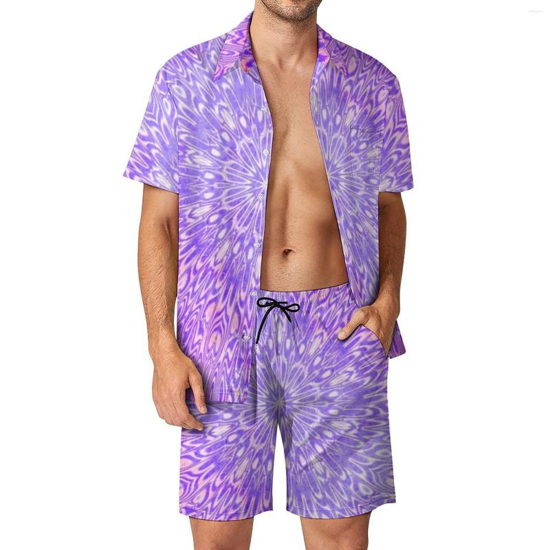 

Men's Tracksuits Tie Dye Style Men Sets Vintage Mandala Cool Casual Shirt Set Short Sleeve Shorts Summer Vacation Suit Big Size, Style-19