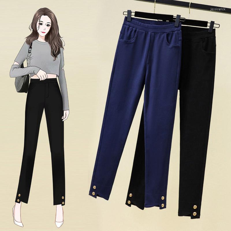 

Women's Pants Irregular Elastic Waist Leggings Woman Stretch Skinny Pencil Ladies Solid Color Femme Boots Mujer Pantalones, Black