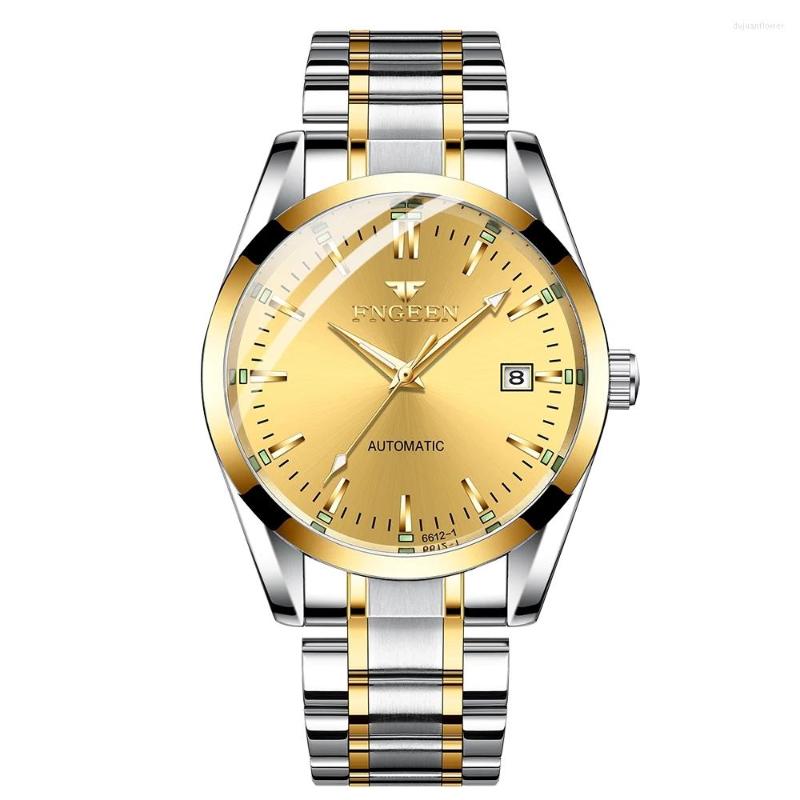 

Wristwatches Mens Watches 2022 Fashion Stainless Steel Top Automatic Mechanical Wristwatch Relogio Masculino Self-wind, 6612-3