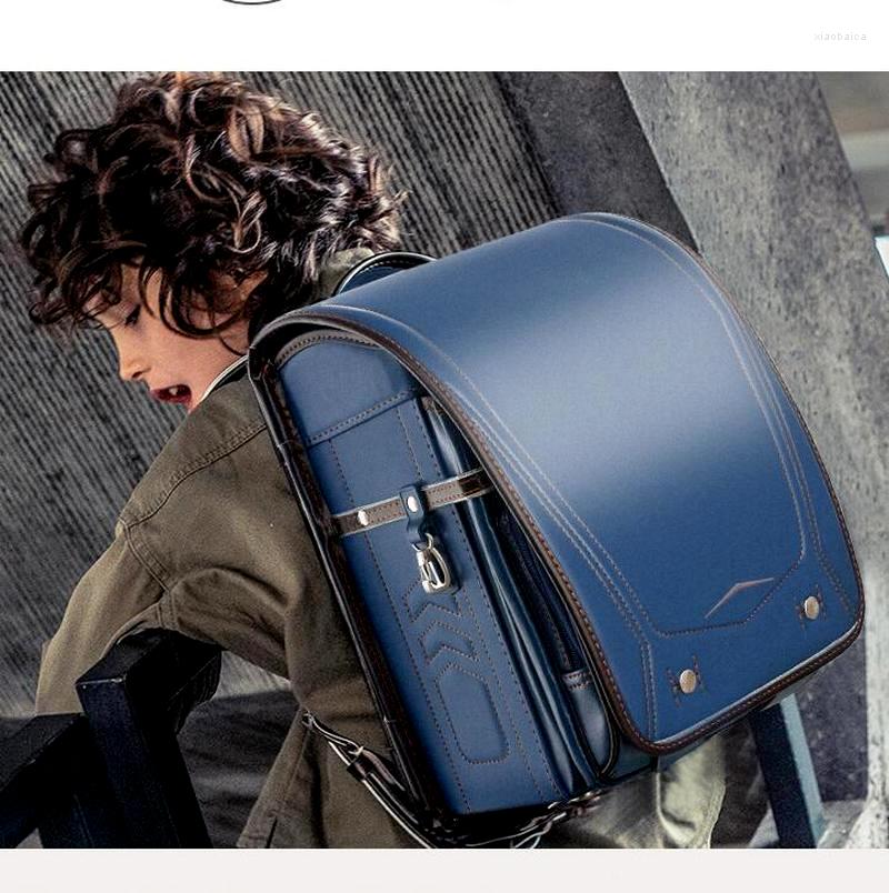 

School Bags 2022 Large Capacity PU Backpack For Girls And Boys Waterproof Bookbag Kids Orthopedic Schoolbag Japanese Style Bag