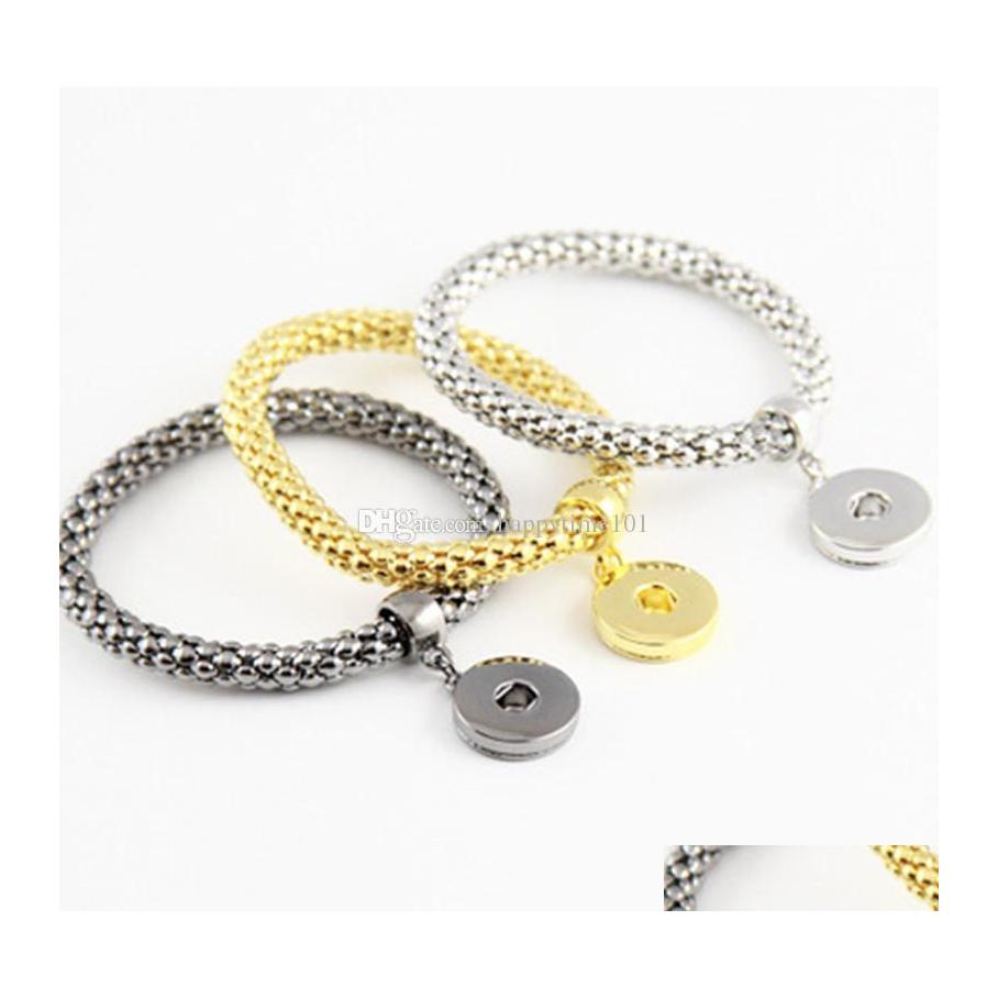 

Charm Bracelets Diy Noosa Chunk 1820Mm Metal Button Bracelet Ginger Snap Statement Jewelry Charms Drop Delivery Bracelets Dheae