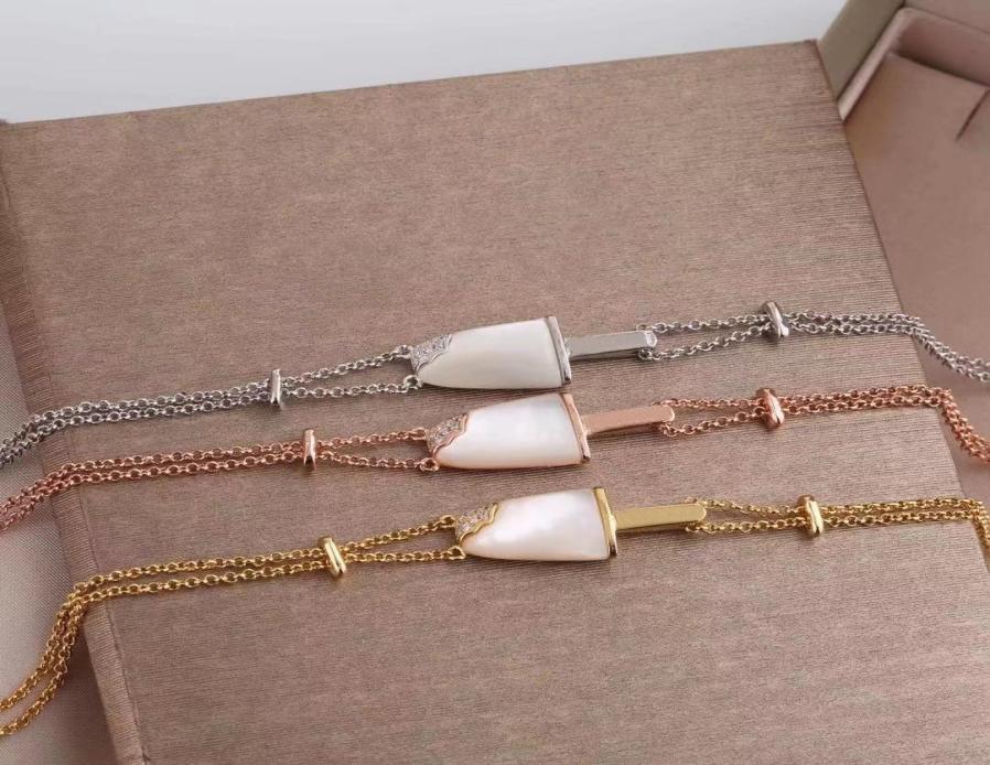 

Love bracelets survival bangle for women luxury jewellery silver rose gold white shell high end simple fashion stainless steel wom4313682