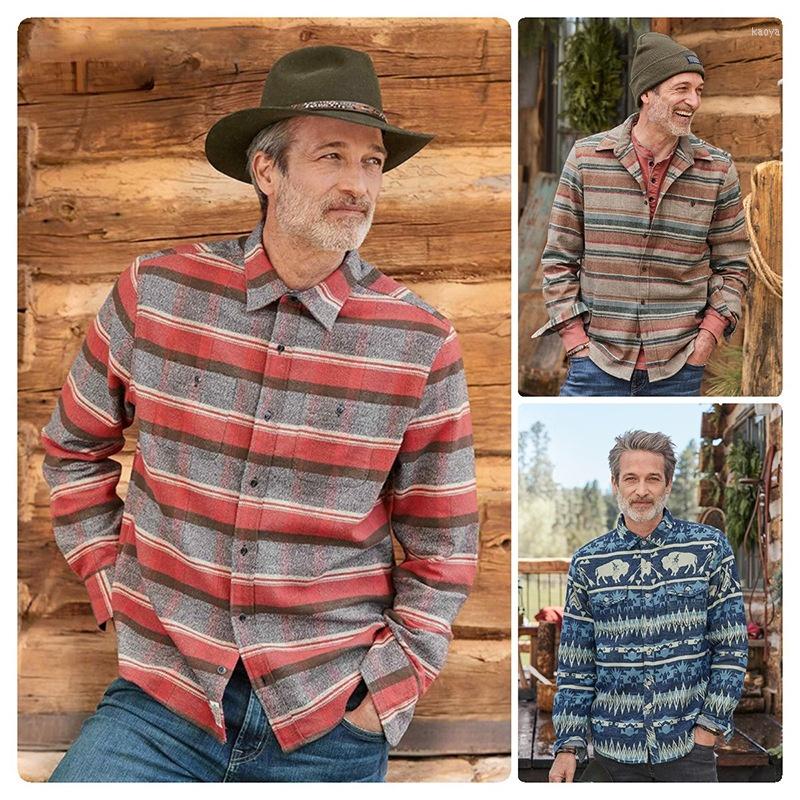 

Men' Casual Shirts Men Top Spring Summer Lapel Single Breasted Striped Print Slim Business Vintage Long Sleeve Pocket Panel Shirt Cardigan, Blue