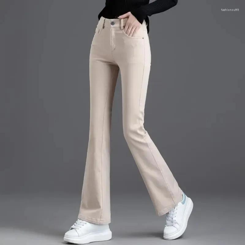 

Women's Jeans Womens 2022 Summer Korean Temperament High-waisted Slim Wide-leg Pants Women Large Size Mopping Flared Trousers, White