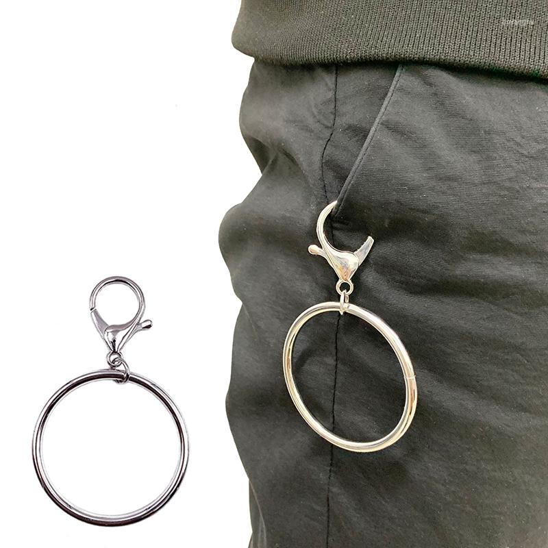

Belts Female Large Ring Key Chains 2022 Fashion Unisex Waist Chain Personality Jeans Decorative Belt, Black