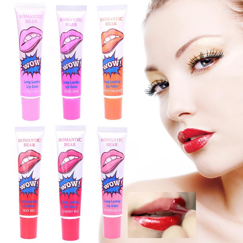 

Lip Gloss 6 Colors Peel Off Liquid Lipstick Waterproof Long Lasting Mask Moisturizer Makeup Tear Pull Lint Cosmetic TSLM1, Watermelon