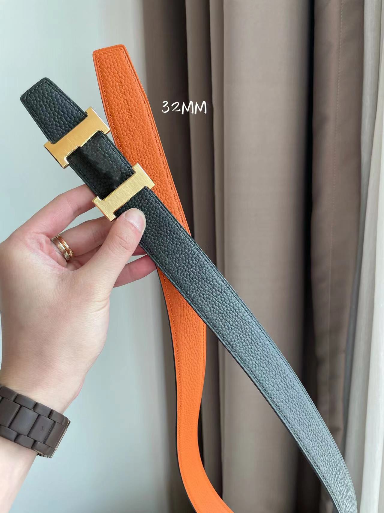 

fashion men belts for mens and women designers Togo leather classic frosted gold smooth buckle leather belt width 3.2cm HE98, Customize
