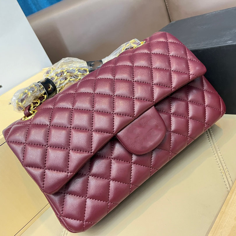 

Womnes Cross Body Designer C Quilted Shoulder Bags Gold Metak Hardware Matelasse Chain Handbags Multi pochette 7 Colors Luxury Outdoor Sacoche Pouch 25CM, Box