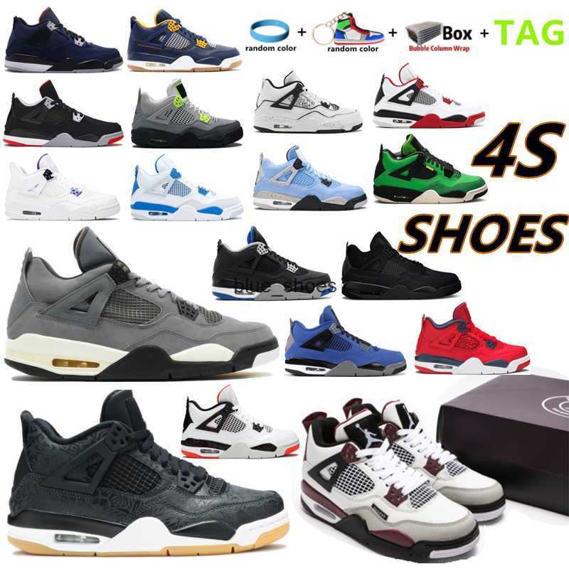 

Basketball Shoes Sneakers Trainers Top Fashion Red Tunder University Blue Sail Guava Ice Noir Travis Unc Bred Black Cat Lightning 4 4S, 37