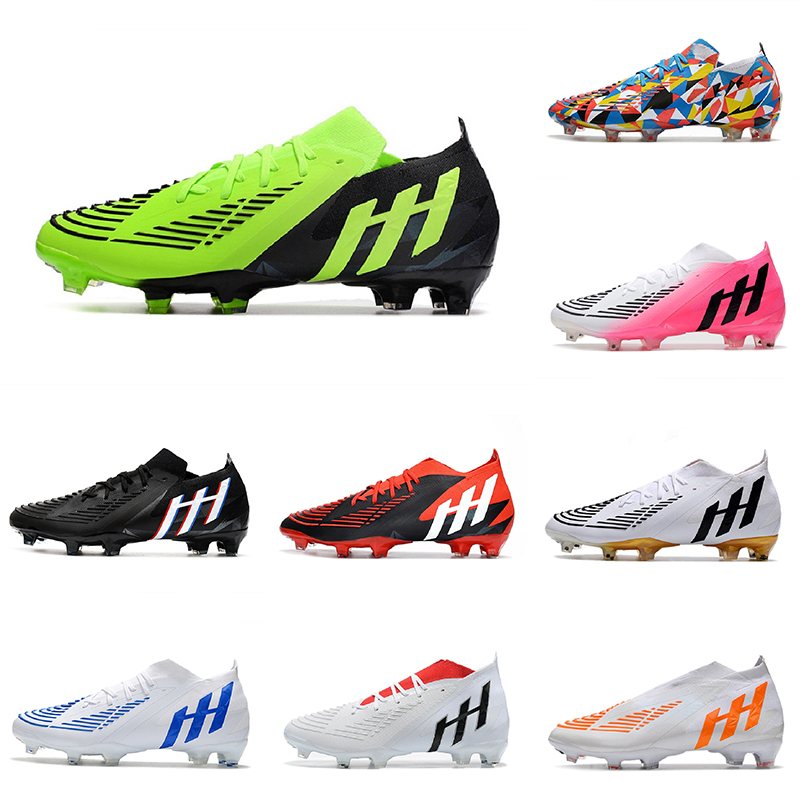 

Men Soccer Shoes Predator Edge Geometric.1 FG Falcon 22 Cleats Football Boots Classic Firm Ground Outdoor Crampons De Scarpe Da Calcio 502, Men us8=eur41 1/3