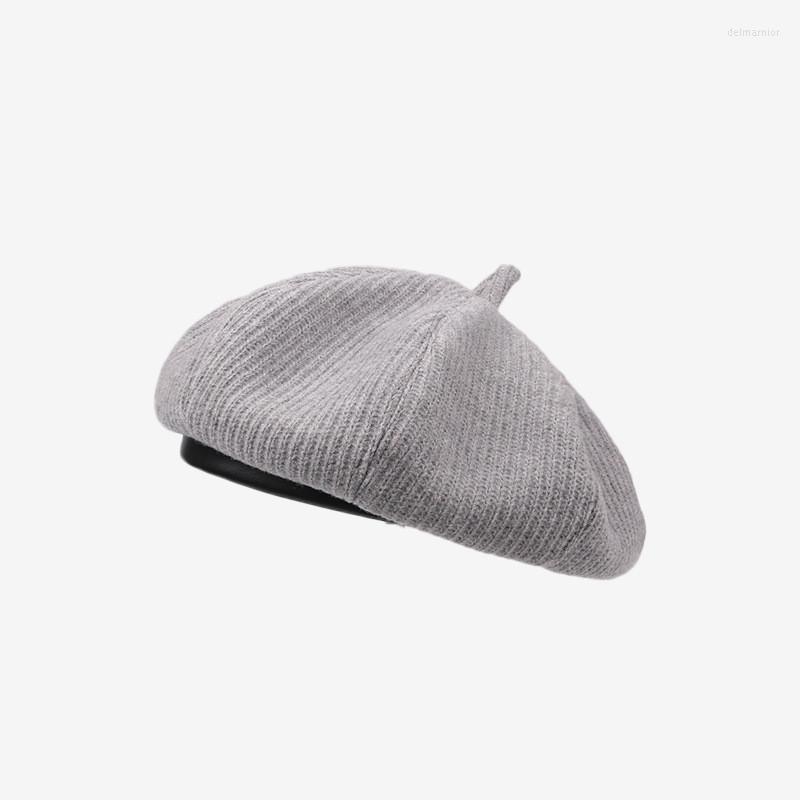 

Berets Women Autumn Winter Woolen Beret Men Plaid British Octagonal Hat Female Male Retro Painter Korean Japanese, Black