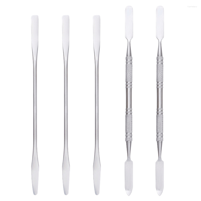 

Spatula Makeup Cuticle Mixing Stainless Steel Tool Nail Mini Manicureset Cutterremove Pusher Toolsfoundation Scooppedicure Stick