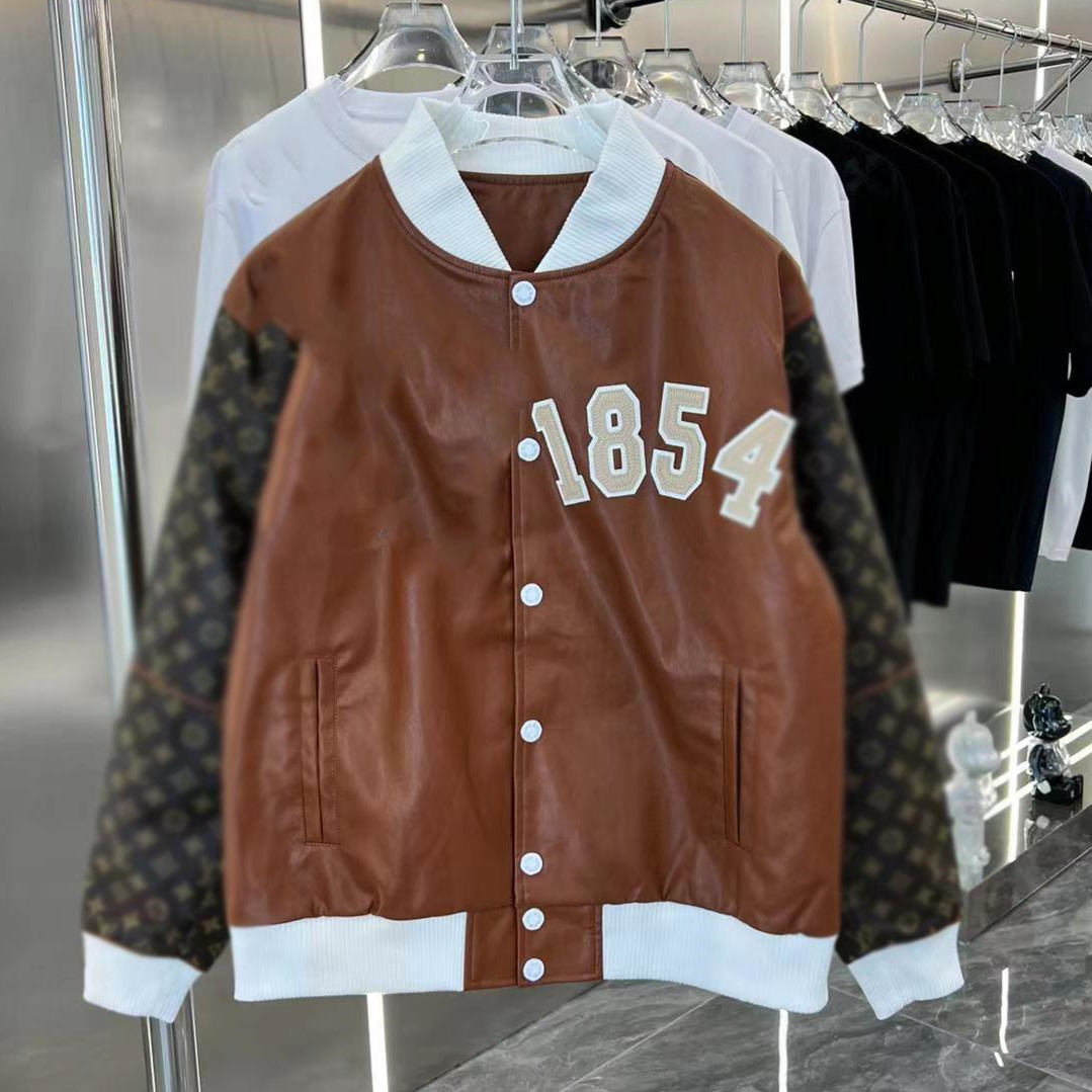 

Mens Jackets varsity jacket mens designer brown leather casual top fashion long sleeve essential Tracksuits Spring Autumn Outerwear coats streetwear, Happy shopping