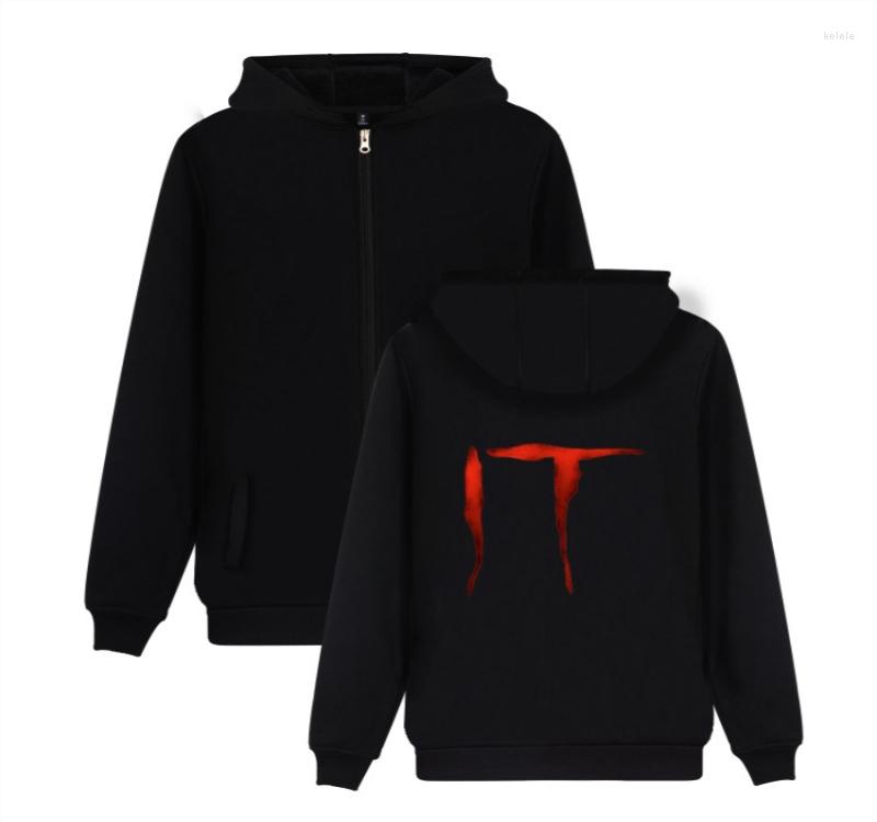 

Men's Hoodies 2022 Stephen King's It Movie Harajuku Sweatshirts Men Women Autumn Streetwear Hoodie Zipper Jacket Gothic Clothes, Navy blue4