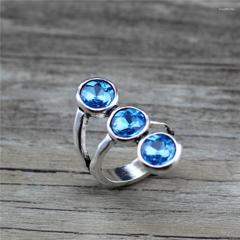 

Wedding Rings Anslow Fashion Jewelry Vintage Silver Color 8mm Crystal Finger Ring For Friend Girls Birthday Party Gift LOW0068AR