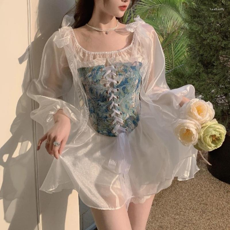 

Women' Tanks Vintage Elegant Party Floral Crop Tops Women Summer Lace Boho Beach Strap With Corset 2022 Bandage Y2k Sexy Korean Bustiers, Pants