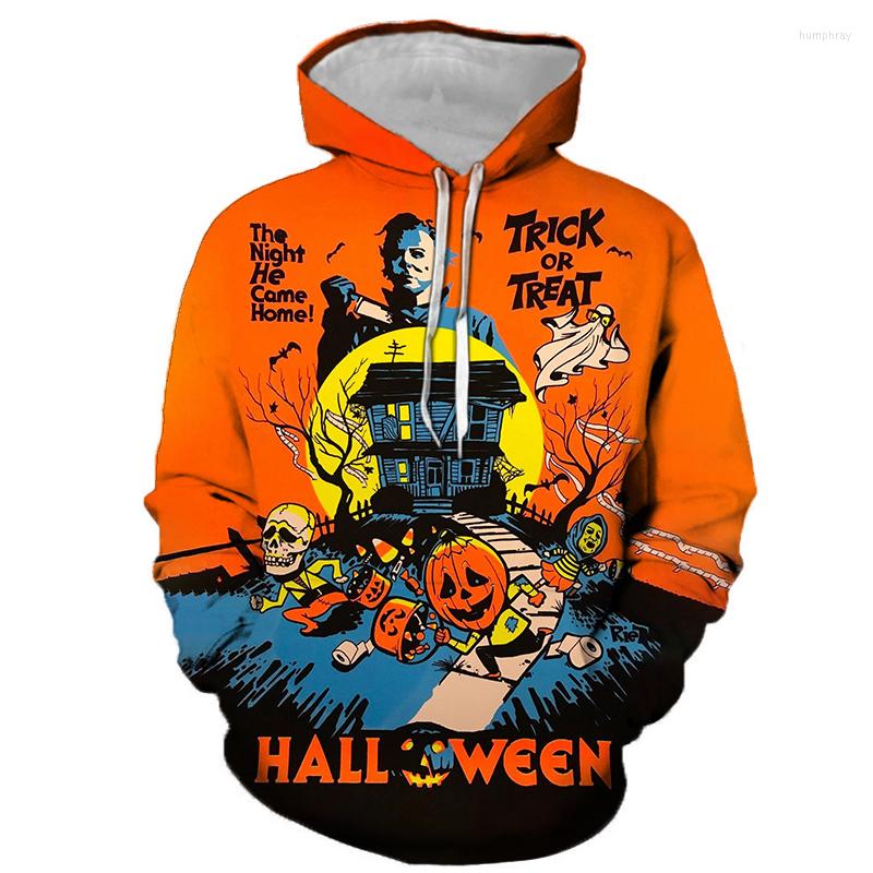 

Men's Hoodies 2022 Pumpkin Head Hoodie Halloween Cartoon Men And Women Unisex Pullover Casual