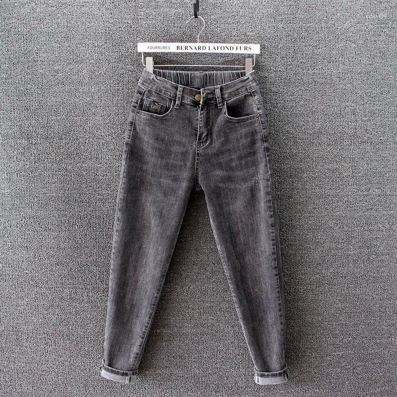 

Women's Jeans Women's Nine-point Harem Pants High Waist Daddy Stretch Loose Gray Thin Elastic Slim Mother, Daddy pants xian 621