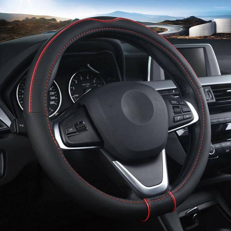 

Steering Wheel Covers Car Cover Leather Non-slip Wear-resistant 15"/38cm Durable
