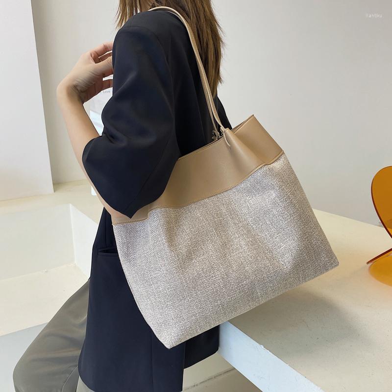 

Evening Bags Women Designer Shoulder Bag Vintage Canvas Patch Work Handbags Office Ladies Large Capacity Casual Tote 2022 Autumn Fashion, Green