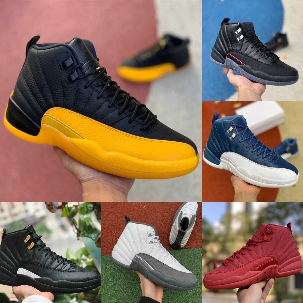 

Jumpman Utility Grind 12 12s Mens High Basketball Shoes Twist Gold Indigo Flu Game Dark Concord Royalty White Red White The Master Taxi Fiba Gamma Blue Trainer Sneaker