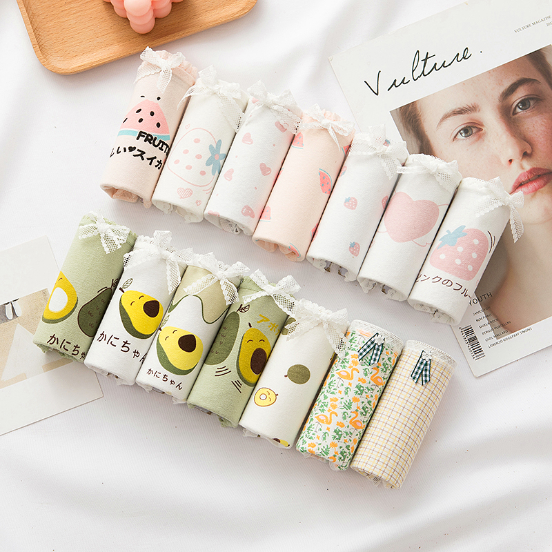 

Women's Panties 7 PcsSet Panties For Women Underwear Cotton Women's Panties Sexy Shorts Print Briefs Ladies Girls Sexy Lingeries Breathable 221202, As picture show10