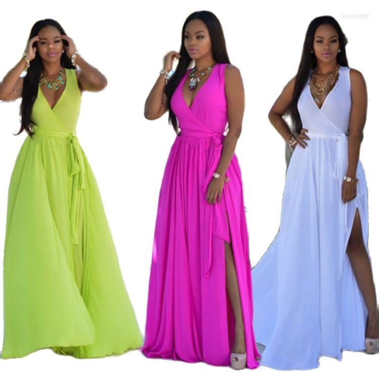 

Casual Dresses Women' Loose Chiffon Spring And Summer Sexy Plus Size Dress For Women Party, White