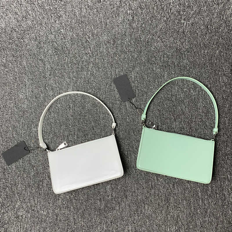 

Shoulder Bags 2022 new p brand horizontal underarm bag women's summer one shoulder French club bright face Hobo Hand, Gold